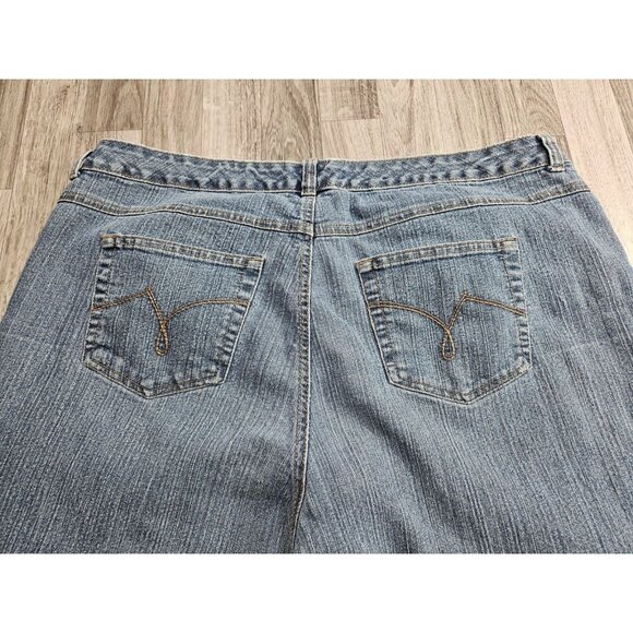 Just My Size JMS Womens Size 20W Short Classic Stretch Denim Blue Jeans - Picture 4 of 13